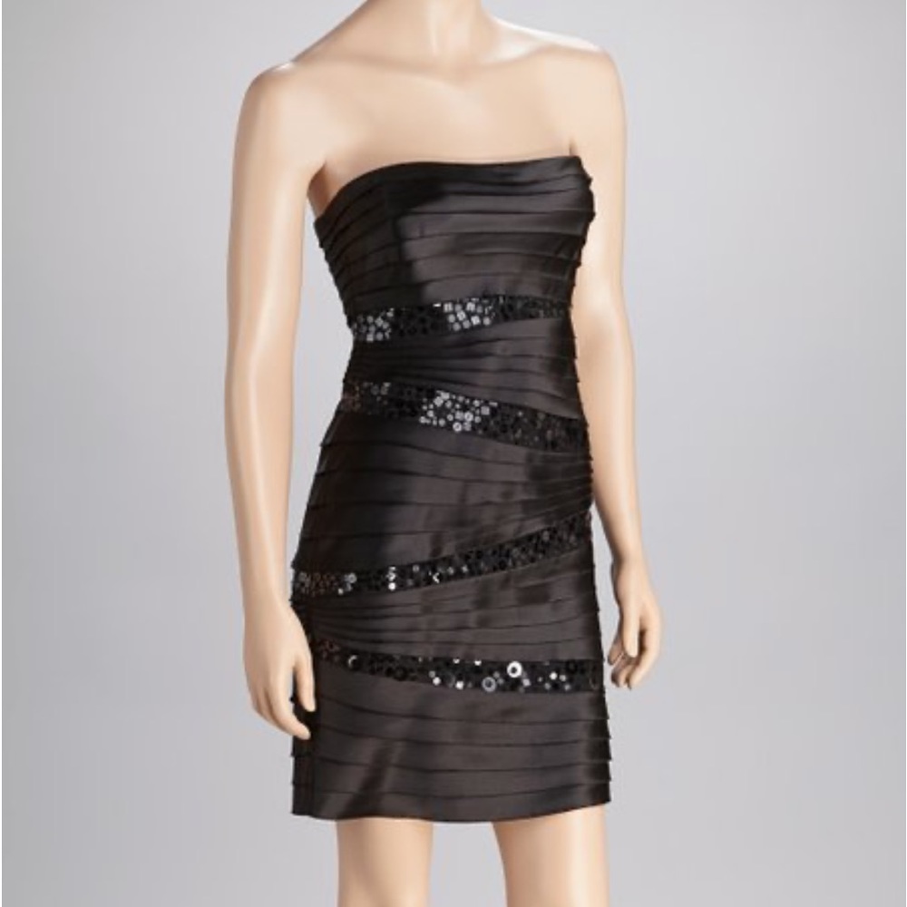 BCBG strapless black dress